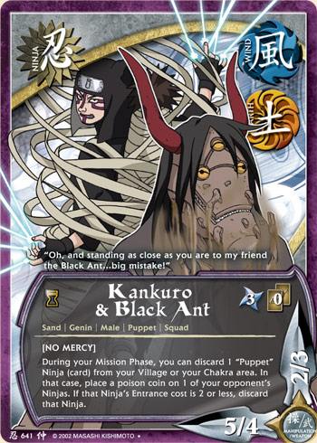 Kankuro & Black Ant — Naruto CCG card n641