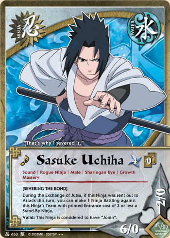 Sasuke Uchiha — Naruto CCG card n653