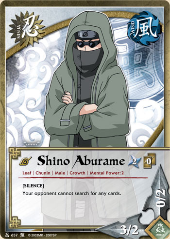 Shino Aburame — Naruto CCG card n657