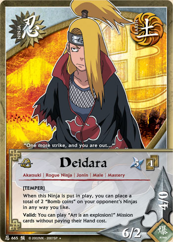 Deidara — Naruto CCG card n665