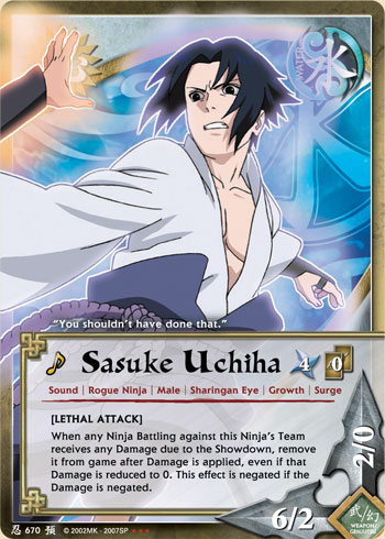Sasuke Uchiha — Naruto CCG card n670