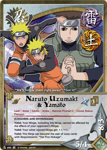 Naruto Uzumaki & Yamato — Naruto CCG card n686