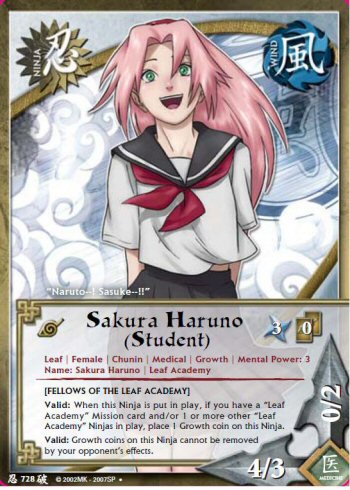 Sakura Haruno (Student) — Naruto CCG card n728