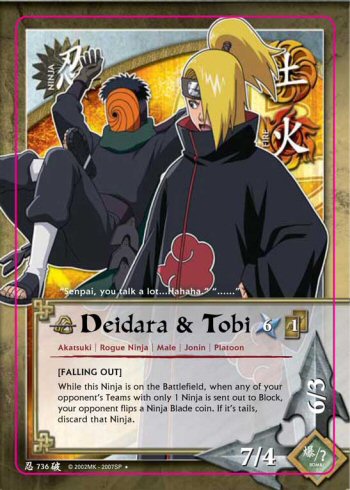 Deidara & Tobi — Naruto CCG card n736