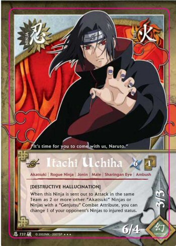 Itachi Uchiha — Naruto CCG card n737