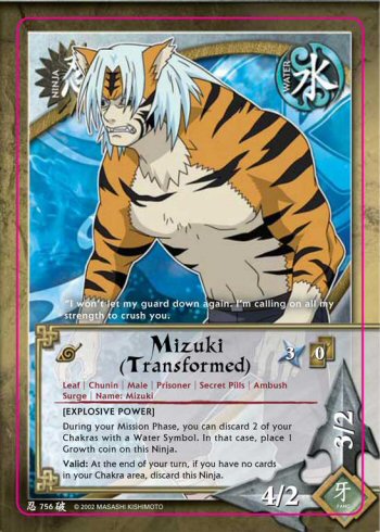 Mizuki (Transformed) — Naruto CCG card n756