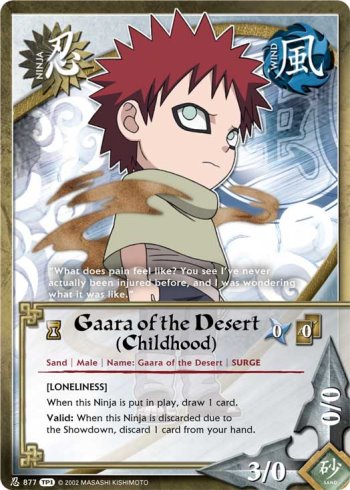 Gaara of the Desert (Childhood) — Naruto CCG card n877