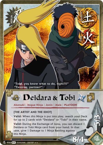 Deidara & Tobi — Naruto CCG card n958