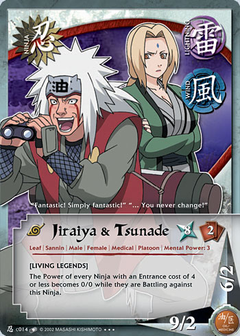 Jiraiya & Tsunade Nc014 — Naruto CCG card nC014