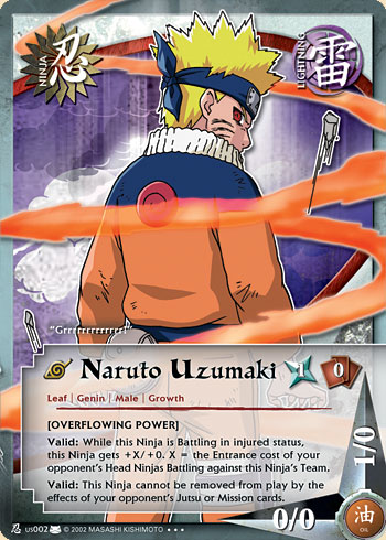 Naruto Uzumaki Nus002 — Naruto CCG card nUS002