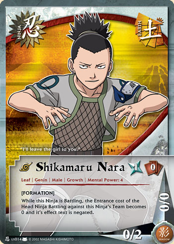 Shikamaru Nara Nus014 — Naruto CCG card nUS014