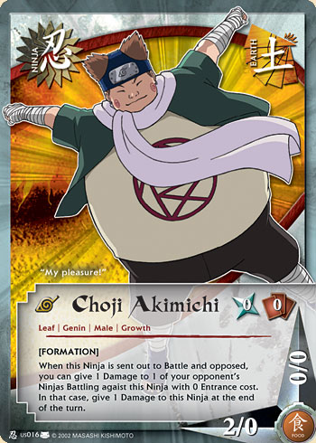 Choji Akimichi Nus016 — Naruto CCG card nUS016