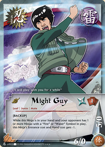Might Guy Nus022 — Naruto CCG card nUS022