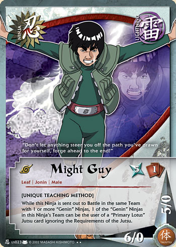 Might Guy Nus023 — Naruto CCG card nUS023