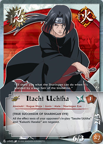 Itachi Uchiha Nus045 — Naruto CCG card nUS045