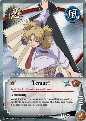 Temari Nus052 — Naruto CCG card nUS052
