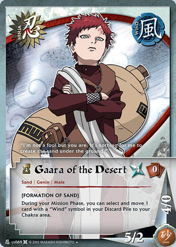 Gaara of the Desert Nus069 — Naruto CCG card nUS069