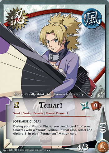 Temari Nus071 — Naruto CCG card nUS071