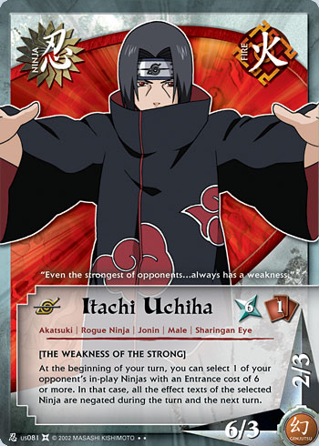 Itachi Uchiha Nus081 — Naruto CCG card nUS081