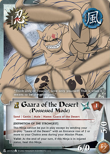 Gaara of the Desert (Possessed Mode) Nus112 — Naruto CCG card nUS112