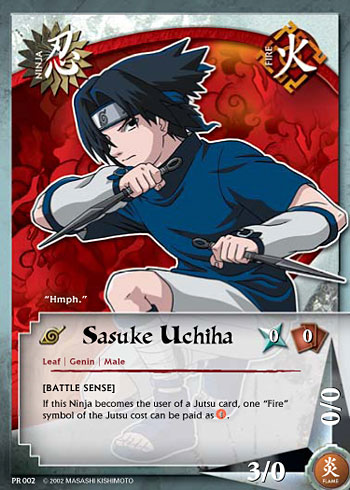 Sasuke Uchiha Pr002 — Naruto CCG card pr002