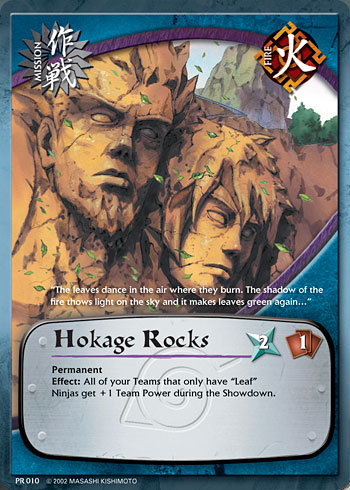 Hokage Rocks Pr010 — Naruto CCG card pr010