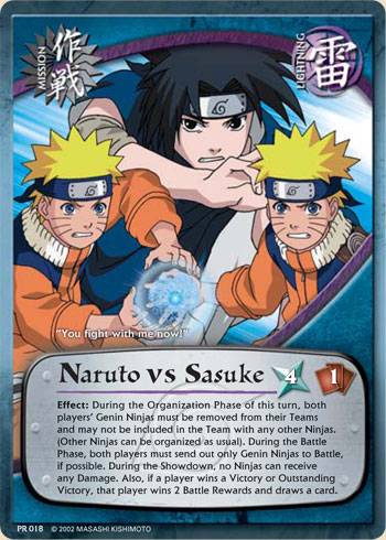 Naruto vs. Sasuke Pr018 — Naruto CCG card pr018