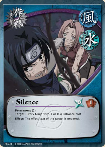 Silence Pr023 — Naruto CCG card pr023