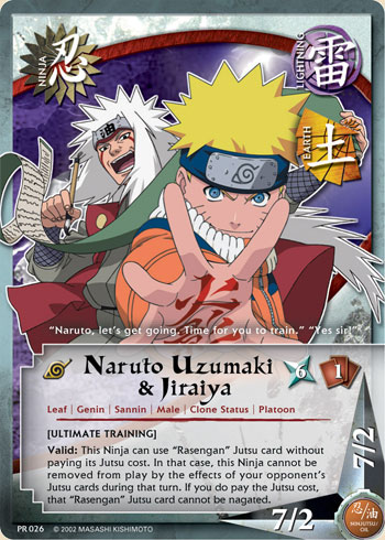 Naruto Uzumaki & Jiraiya Pr026B — Naruto CCG card pr026b