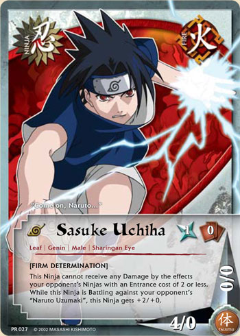 Sasuke Uchiha Pr027 — Naruto CCG card pr027