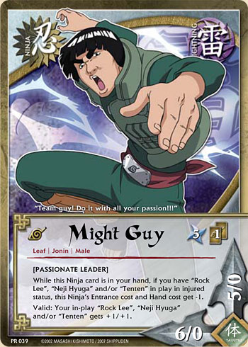 Might Guy Pr039 — Naruto CCG card pr039