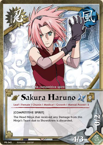 Sakura Haruno Pr040 — Naruto CCG card pr040