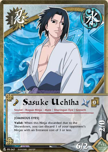 Sasuke Uchiha Pr047 — Naruto CCG card pr047