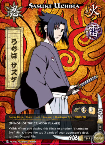 Sasuke Uchiha Pr062 — Naruto CCG card pr062