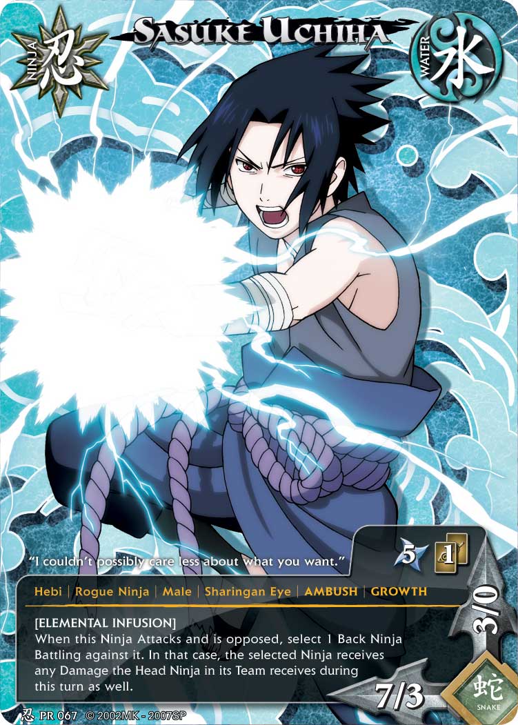 Sasuke Uchiha pr067 — Naruto CCG card pr067