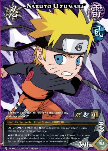 Naruto Uzumaki PR072 — Naruto CCG card pr072
