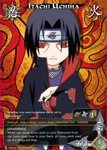 Itachi Uchiha PR073 — Naruto CCG card pr073