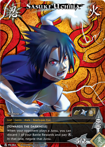 Sasuke Uchiha PR084 — Naruto CCG card PR084