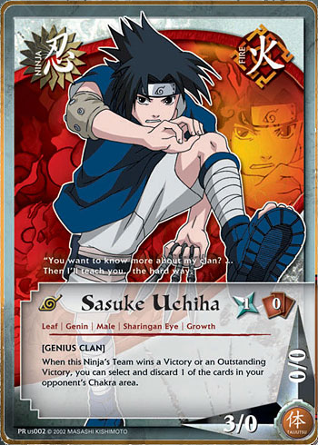 Sasuke Uchiha Prus002 — Naruto CCG card prUS002