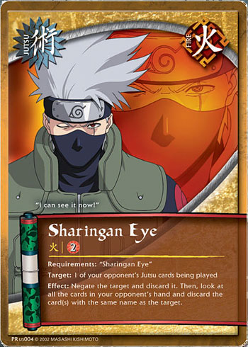 Sharingan Eye Prus004 — Naruto CCG card prUS004