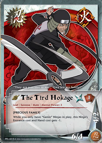 The Third Hokage Prus015 — Naruto CCG card prUS015
