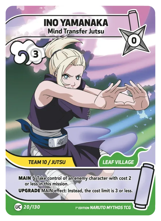 Ino Yamanaka — Mind Transfer Jutsu — Naruto Mythos card KS-020