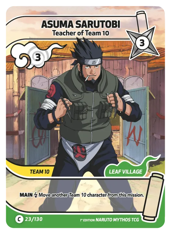 Asuma Sarutobi — Teacher of Team 10 — Naruto Mythos card KS-023