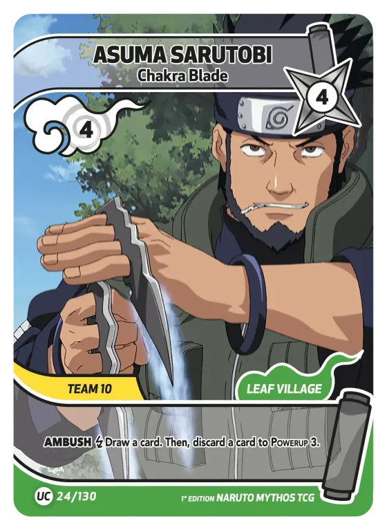 Asuma Sarutobi — Chakra Blade — Naruto Mythos card KS-024