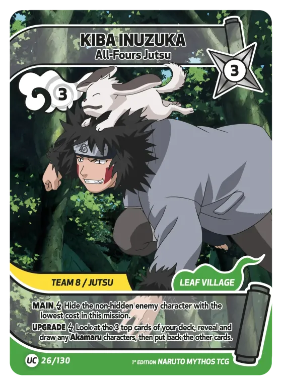 Kiba Inuzuka — All-Fours Jutsu — Naruto Mythos card KS-026