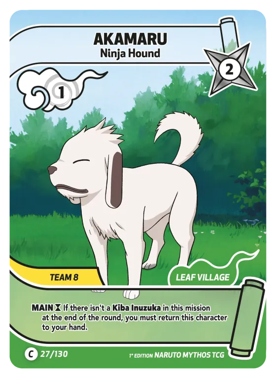 Akamaru — Ninja Hound — Naruto Mythos card KS-027