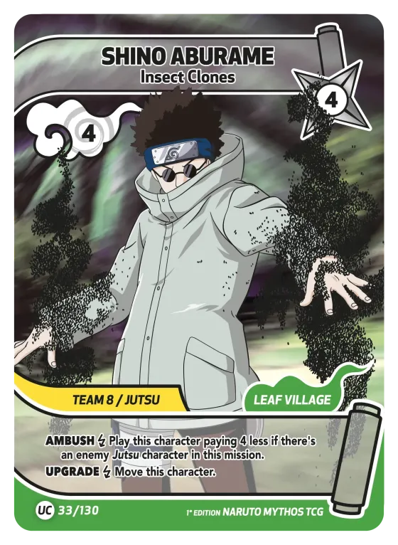 Shino Aburame — Insect Clones — Naruto Mythos card KS-033