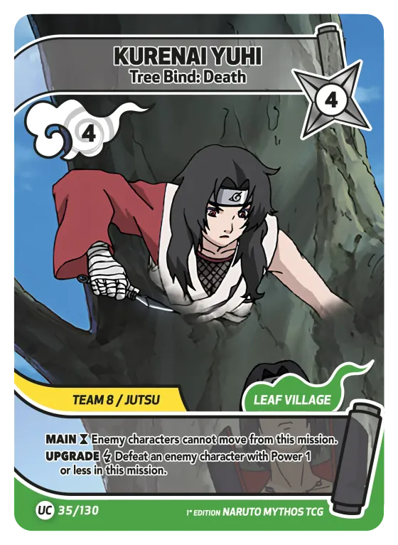 Kurenai Yuhi — Tree Bind: Death — Naruto Mythos card KS-035