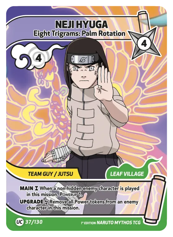 Neji Hyuga — Eight Trigrams: Palm Rotation — Naruto Mythos card KS-037