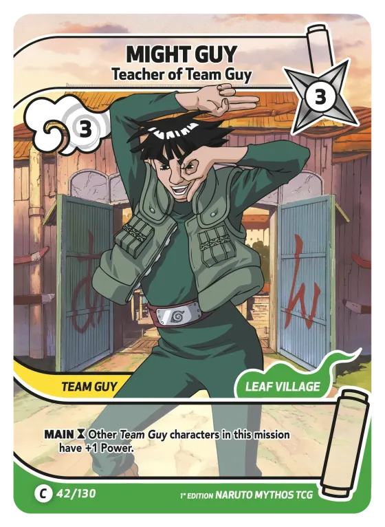 Might Guy — Teacher of Team Guy — Naruto Mythos card KS-042